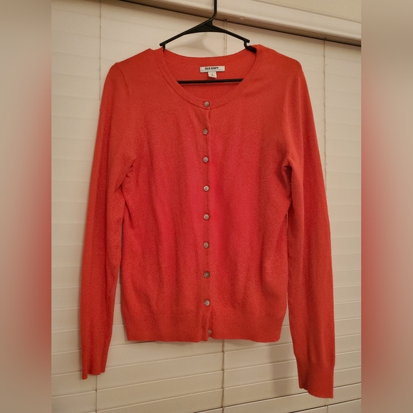 Neon Salmon Cardigan - M - Picture 1 of 3